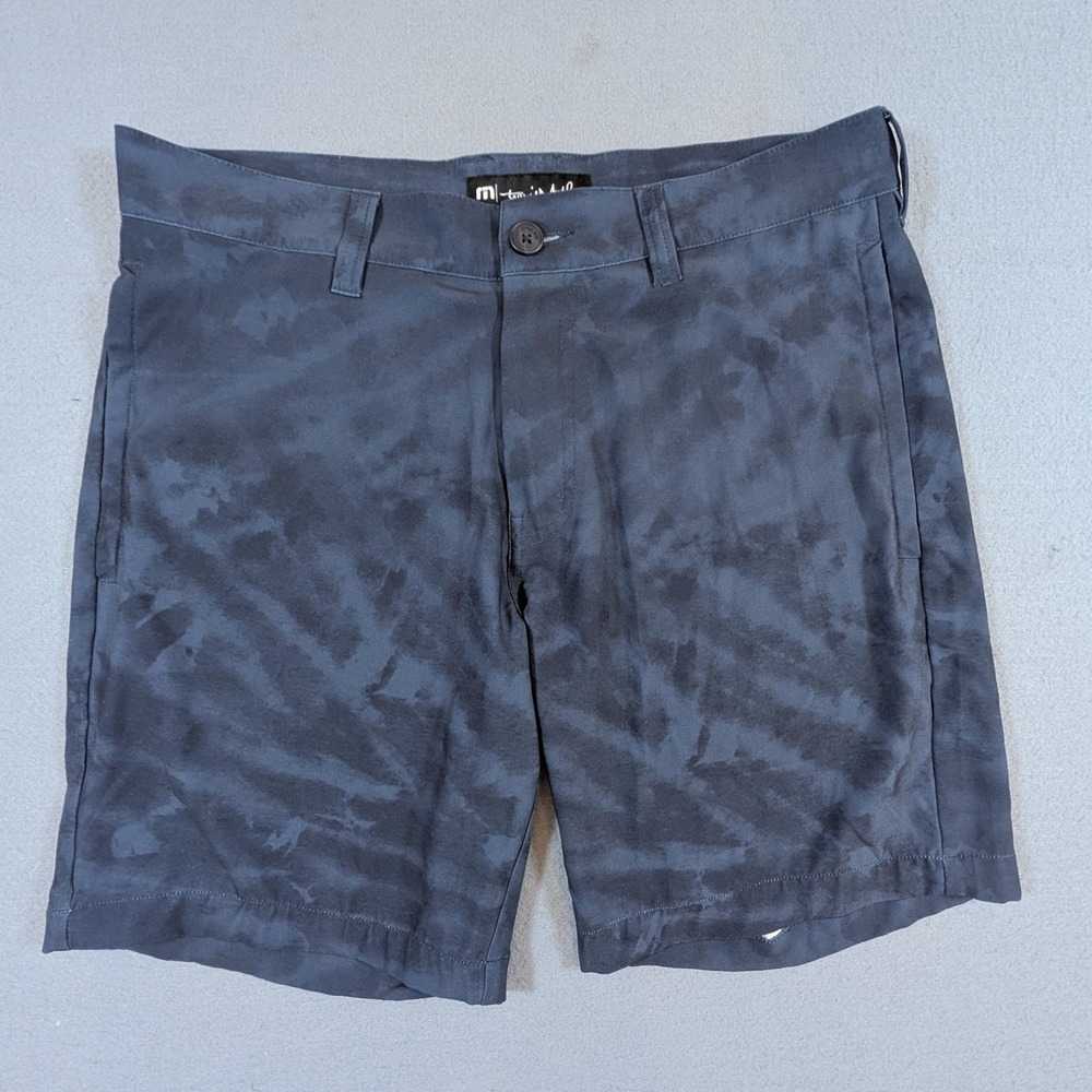 Travis Mathew Shorts Mens 32 Navy Blue Tie Dye Golf Performance Casual